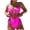 Hot Pink-02, variant on Lopeceal Women's Cut Out Drawstring One Piece Swimsuit Cheeky High Cut Bathing Suit