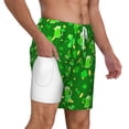 thumbnail image 3 of Goofa St Patrick's Day2 Printed Men's Swim Trunks Board Shorts Quick Dry Mens Swimming Trunks with Compression Liner,Breathable Fit Hawaii Beach Shorts-XX-Large, 3 of 9