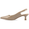 thumbnail image 3 of Journee Womens Paulina Kitten Heel Sling Back Pointed Toe Pumps, Widths Available, 3 of 10