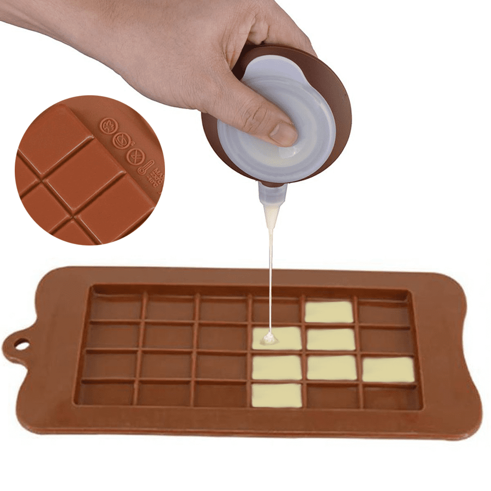 ZTHapwa Chocolate Bar Molds Silicone with 6 Shapes, Break Apart Square Deep Silicone Mold for Chocolate Energy Bars/Candy/Wax Melts/Candle/Resin, 2