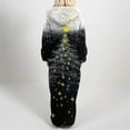 thumbnail image 5 of One Piece Pajamas Women Fuzzy Warm Sherpa Hooded Jumpsuit Printed Fleece Christmas Pjs Onesies Winter Playsuits (2XL, Black 01), 5 of 6