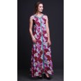 thumbnail image 3 of Bimba Tie-Dye Printed Front Slit Sleeveless Summer Spring Long Women BeachÂ&nbsp;Dress-Large, 3 of 5