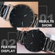 thumbnail image 5 of Reloj de pulsera de acero inoxidable para hombre, reloj de cuarzo, reloj de moda, reloj único, 5 of 8