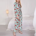 thumbnail image 3 of Hirioo Watermelon for Women's Pajama Sets 2 Piece Pjs Women's Long-Sleeved Pajama Set Button Down Sleepwear,S-XXL-XX-Large, 3 of 7