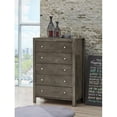 thumbnail image 2 of Maklaine Transitional Engineered Wood 5 Drawer Chest in Gray, 2 of 5