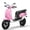 Pink, variant on Track Seven 24V Ride on Motorcycle, 250W Ride-on Scooter Moped with Twist Throttle, LED Light, 12" Pneumatic Tires, Bluetooth, Max 10Mph, 24V Electric Motorcycle for Kids Girls Boys Aged 8-12, Red