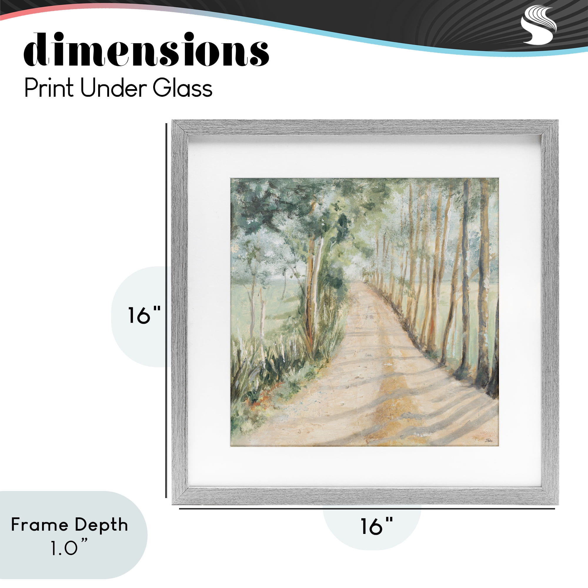 Stupell Industries Camino A Casa Pathway Gray Framed Print Under Glass, design by Patricia Pinto