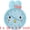 Blue, variant on Unique Bargains 1pc Cute Bunny Face 3D Rabbit Wall Clock 13" x 10" x 1.5" Pink