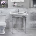 thumbnail image 3 of Britannia Large Rectangular Sink Console with Front Towel Bar and Single Faucet Hole Drill, 3 of 6