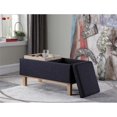 thumbnail image 3 of ORE International 17" Tall Polyurethane Flip Storage Bench in Navy Blue, 3 of 5