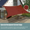 thumbnail image 6 of HOMEYA Waterproof Shade Sail Rectangle 16' x 20' Patio Awning Outdoor Garden Pool Sun Canopy Shelter Cover - Rust Red, 6 of 8