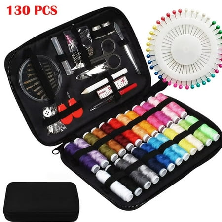130pcs Sewing Kit Needle and Thread Kit with Sewing Supplies and Accessories for Home and Travel