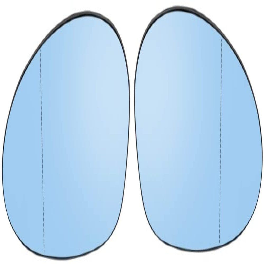 X AUTOHAUX 1 Pair Car Side Mirror Glass with Backing Plate Heated Blue Tinted Glass for BMW E82 E85 E86 E88 E90 E91 E92 E93 325i 328i 328xi 335i 335xi 330i 330xi 