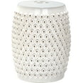 thumbnail image 2 of Safavieh Stella Nail Head Indoor/Outdoor Patio Stool, Cream, 2 of 4