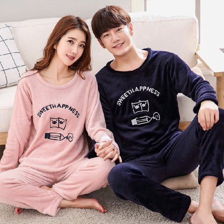 

PIKADINGNIS Autumn Winter Women Pajamas Warm Flannel Pajamas Sets Couple Sleepwear Family Pijama Lover Night Men & Women Casual Men Pyjamas