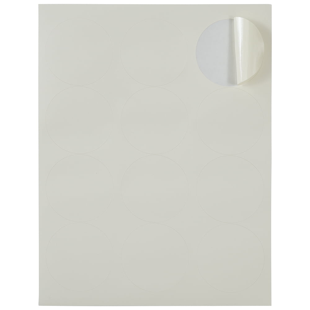 JAM Paper Circle Label Sticker Seals, 2.5 in Diameter, Ivory, 120 Round Labels per Pack