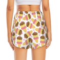 thumbnail image 2 of Lsque Cute Ice Cream Printed Women's Running Shorts with Liner Pockets,Elastic Quick Dry Workout Athletic Gym Yoga Shorts,Womens High Waist Shorts-Large, 2 of 9