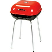 Meco Sizzler 350 sq. inch Square Charcoal Grill, Red and Black