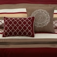 thumbnail image 6 of Lanco Moroccan Taupe/Red Berry/Gold, 8-Piece Comforter Set, King, Striped/Geometric, 6 of 9