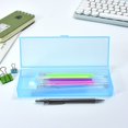 thumbnail image 5 of Horplkj Plastic Pencil Box, Clear Hinged Lid Storage Case with Snap Closure, Frosted Transparent Organizer for Pens and Office Home, 5 of 5