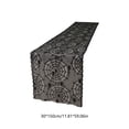 thumbnail image 2 of SDJMa Black Lace Spider Web Table Runner, Halloween Table Runner for Party Dinner Table Decor, 11.81X59.06 INCH, 2 of 5