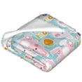 thumbnail image 2 of Salouo Love You Rabbit Print Bed Blankets,Flannel Blanket Comfortable Air Conditioning Blanket Lightweight Blanket for Sofa Bed Travel & Couch -80"x60", 2 of 8