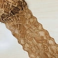 thumbnail image 1 of MesaSe 10Yard Elastic Lace Trim Lace Ribbon For Sewing Decoration Coconut Brown 80mm, 1 of 7