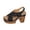 Black, variant on Studded Platform Block Heel Sandals, Women's Sandals Chunky High Heels Opentoe Summer Breathable Adjustable Orthotic Walking Shoes for Beach Travel Metal Embellishments Outdoor Wedges Shoes, Red 6