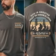 thumbnail image 5 of Faith-Based Christmas Shirt for Men – Nativity Scene Tee with Star & Mountains, O Come Let Us Adore Him, Gold, Size 2XL, 5 of 6