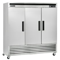 Maxx Cold Food Service 72 cu ft Triple Door Commercial Kitchen Reach In Freezer, Stainless Steel