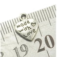 thumbnail image 3 of 50 dijes de corazón de plata tibetana hechos con amor, color plata, colgantes artesanales, 3 of 6