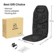 COMFIER Motors Massage Seat Cushion with 3 Level Heating Pad, Back Massager Chair Pad, Fathers Day Gifts