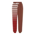 thumbnail image 5 of UTSJKR Sweatpants for Women Drawstring High Waist Striped Gradient Cinch Bottom Sports Pants Baggy Workout Fleece Joggers Lounge Pants Red S, 5 of 5
