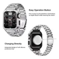 thumbnail image 4 of Correa+funda Para Apple Watch Ultra 9 8 7 Se 6 5 Acero Inox., 4 of 5