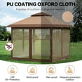 thumbnail image 5 of Luku Pop Up Gazebo Tent with Mosquito Netting, Water-Resistant Oxford Canopy, Double Air Roof, 3 Sizes, Roller Bag, Instant Setup Shelter for Parties, Weddings, Patio, Backyard, 5 of 8