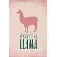 thumbnail image 2 of Kimberly, Allen 17x24 Black Ornate Wood Framed with Double Matting Museum Art Print Titled - Drama Llama, 2 of 4