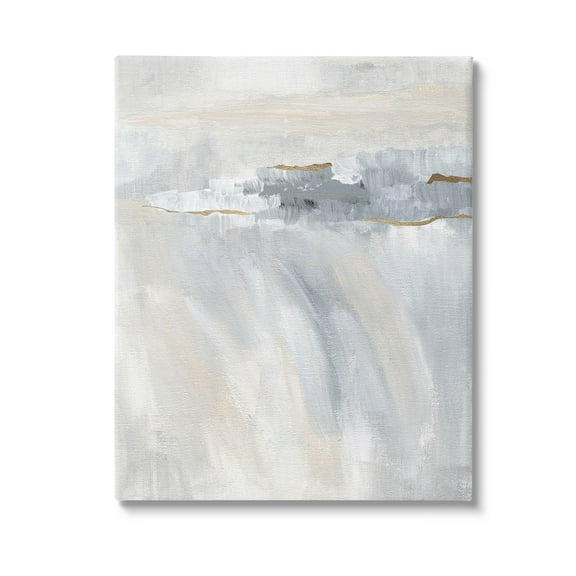 Stupell Industries Grey Abstract Movement Abstract Painting Gallery Wrapped Canvas Art Print Wall Art, 16 x 20