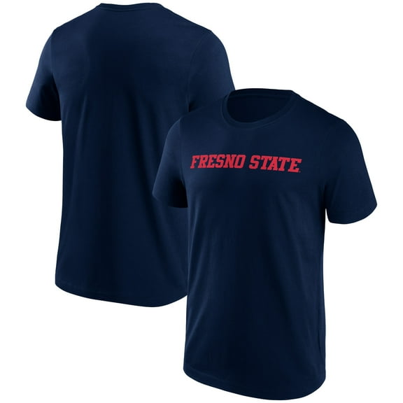 Men's Navy Fresno State Bulldogs Basic Team Arch T-Shirt