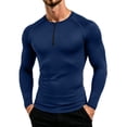 thumbnail image 1 of Admvng Men's Shirt Long Sleeve Casual Sports Gym Workout Fitness Tops, 1 of 4