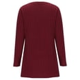 thumbnail image 5 of VNKIDY Plus Size Tops Autumn Winter Plus Size Knitted Ribbed Brushed Square Neck Long Sleeve Solid Color Casual Basic Shirt Blouse Leisure Tops, 5 of 6