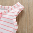 thumbnail image 4 of Bathing Set Toddler Swimsuit Suit Bikini Kids Girl Bow Swimwear 2pc Baby Striped Girls Swimwear Bathing Suit for Girls Size 12-18 Months, 4 of 9