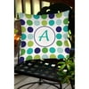 Thumbprintz Dots Monogram Green Decorative Pillows