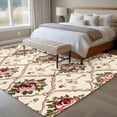 thumbnail image 5 of Area Rug 72×108in, Retro Flower Geometric Pattern Floor Carpet Living Room Rug, Farmhouse Floral Seamless Non-Slip Welcome Mat Indoor Rugs for Bedroom Dining Room, 5 of 9