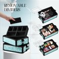 thumbnail image 3 of Carrito de maquillaje Yueieoun Rolling 4 en 1 con ruedas, color turquesa, 3 of 7