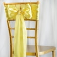 thumbnail image 3 of HOWEN 25 New SATIN Chair Sash BOWS Ties Wedding Bridal Party Supplies Decorations SALE,6" wide x 106" long.Yellow, 3 of 9