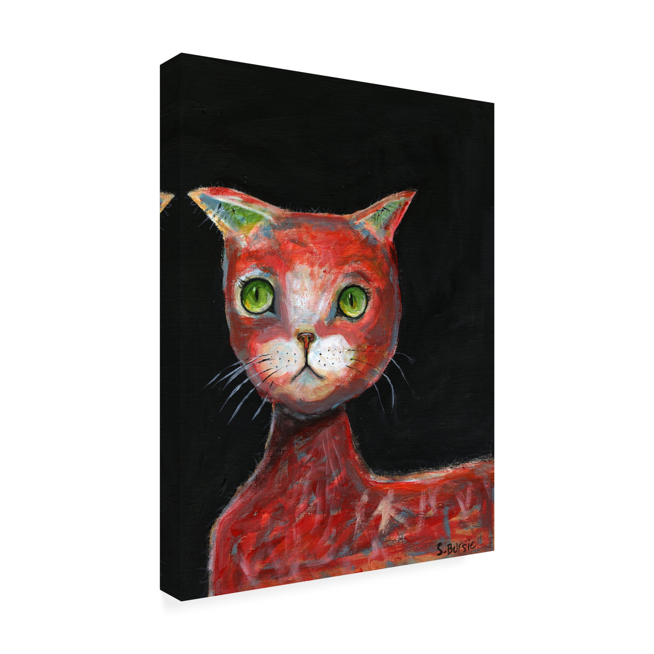 Trademark Fine Art Andrea Haase Bursic  Red Cat Canvas Wall Art