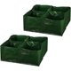 thumbnail image 1 of Nvzi Bolsa de cultivo elevada de plástico de 23 galones para plantas, con 4 rejillas divisorias, macetas cuadradas para tomates, verduras y flores, paquete de 2 unidades., 1 of 5