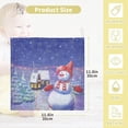 thumbnail image 2 of SKYSONIC Christmas Night Landscape Baby Muslin Washcloths Face Towel, 3 PCS Watercolor Cute Snowman Burp Cloths Cotton Wipes Infant Wash Cloth for Newborn Boys Girls 12"x12", 2 of 7