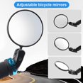 thumbnail image 4 of Ettsollp Bike Handlebar Mirror 1 Pair Convex Lens Adjustable Wider View Bicycle Rearview Mirrors Bike Accessories Bike Rearview Mirror, 4 of 8