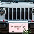thumbnail image 5 of License Plate, Just a Girl Bow Art Decorative Front,Personalized Stainless Steel License Plate Cover For Men Women,12.2" X 6.2", 5 of 6